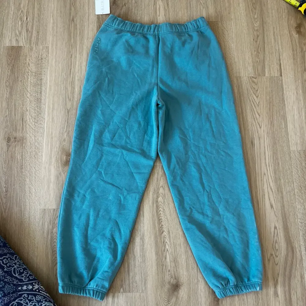ATHLETA Women's Forever Fleece High Rise Jogger Size M In Juniper Green